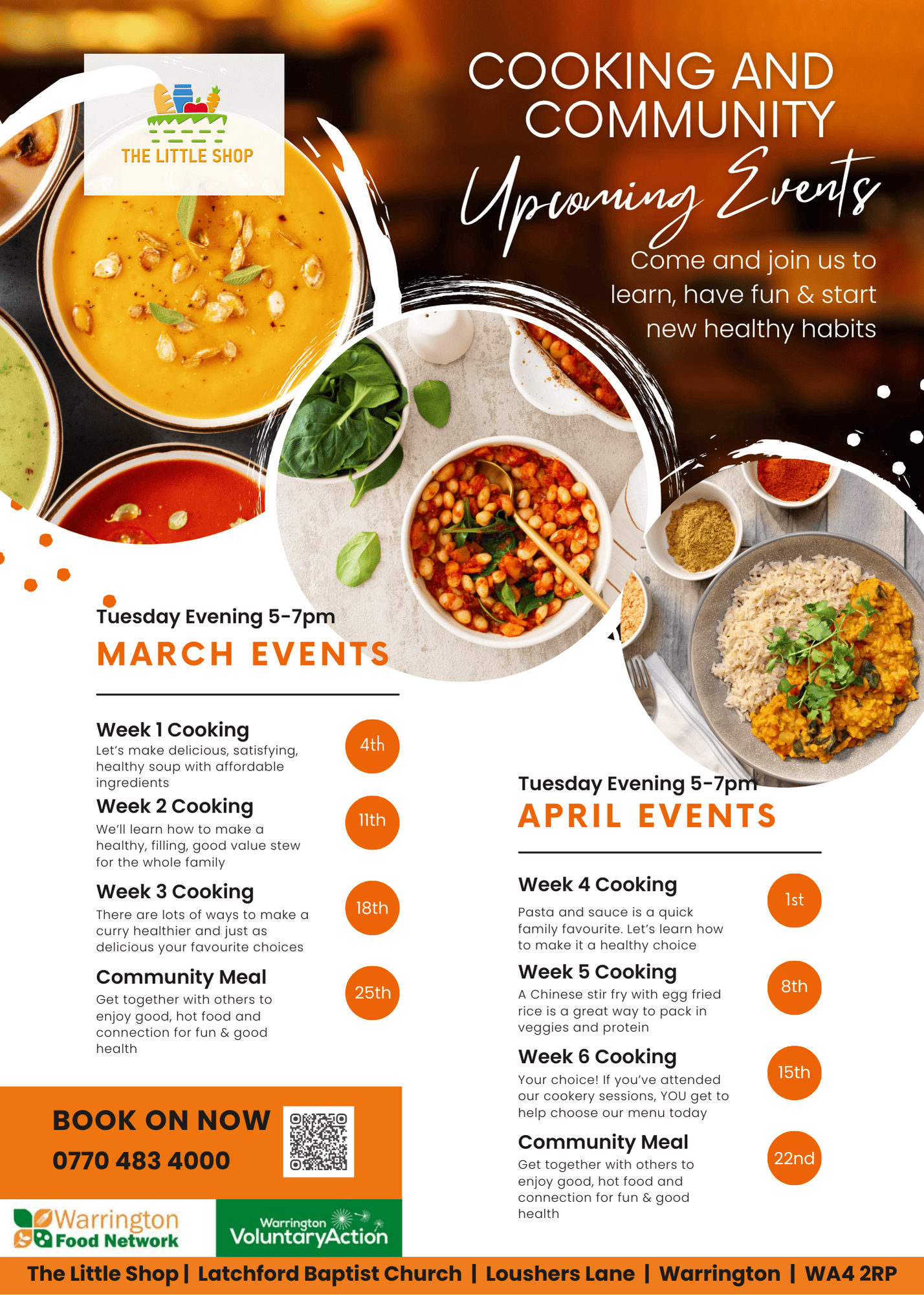 March and April Tuesday Evening Events at Latchford Baptist Church