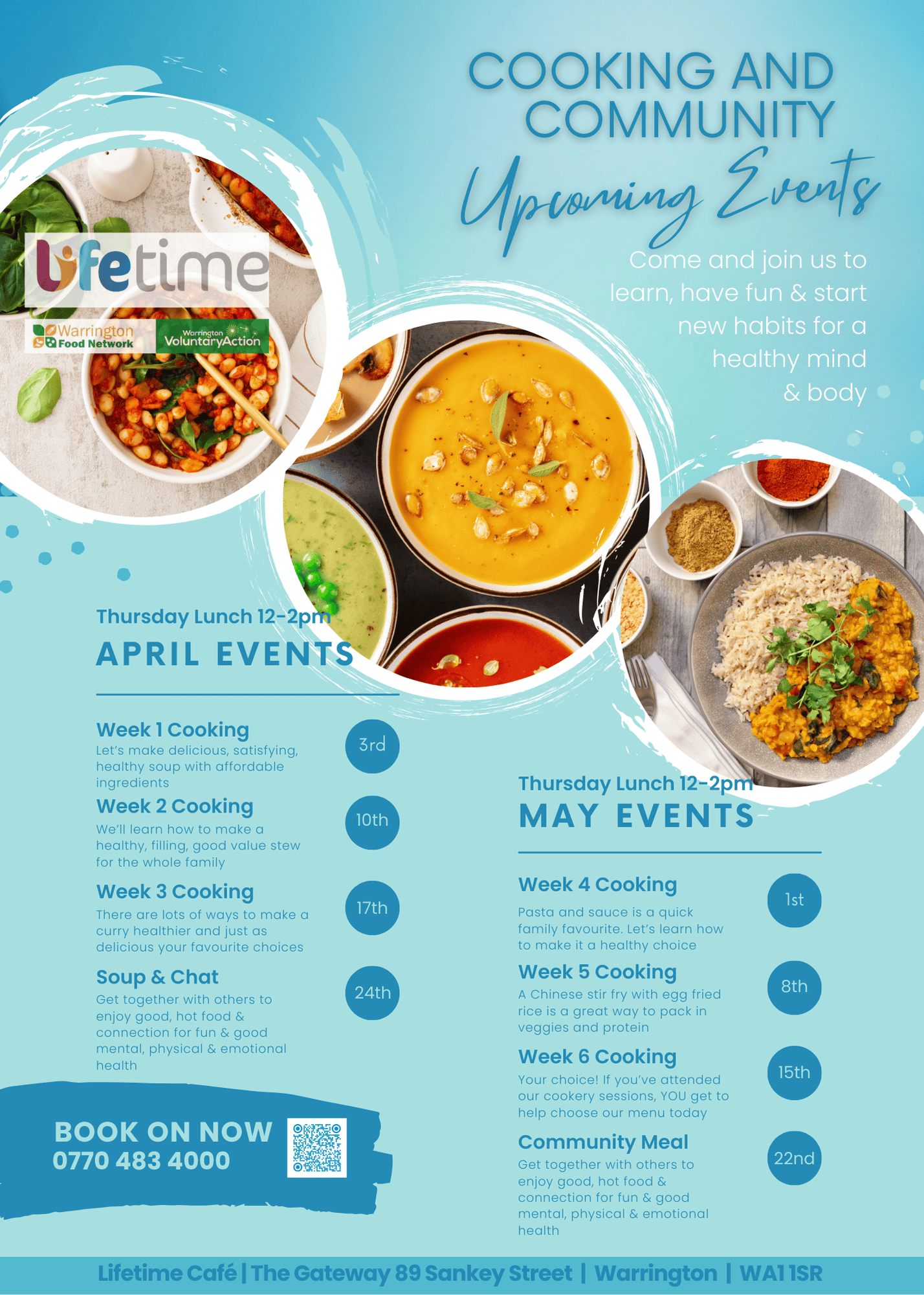 April and May Thursday Lunchtime Events at LifeTime Café, The Gateway