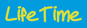 Blue Background with yellow writing saying Lifetime